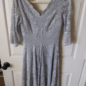 Gray lace dress